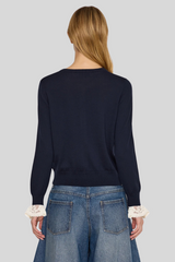 Sea Ny - Danielle Pearl Button - NAVY