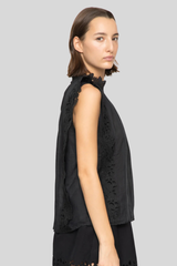 Sea Ny - Eleannora Embroidered Top - BLACK