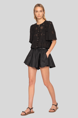 Sea Ny - Gardener Embroidered Top - BLACK