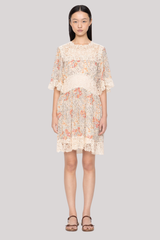 Sea Ny - Luisa Print Mini Dres - CREAM