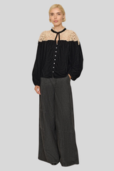 Sea Ny - Shiloh Embroidered Top - BLACK