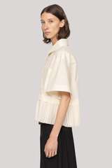 Sea Ny - Solene Solid Combo Shirt - CREAM