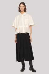 Sea Ny - Solene Solid Combo Shirt - CREAM