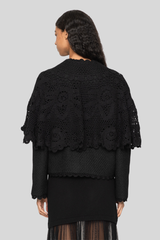 Sea Ny - Wright Knit Cape Jacket - BLACK