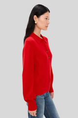 Sold Out. Nyc - The Cashmere Polo - CHERRY