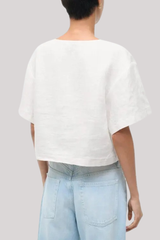 Staud - Ava Linen Top - NATURAL