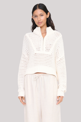 Staud - Cropped Hampton Sweater - IVORY