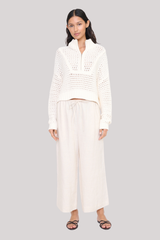 Staud - Cropped Hampton Sweater - IVORY