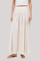 Staud - Procida Linen Skirt - NATURAL