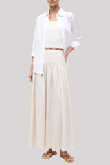 Staud - Procida Linen Skirt - NATURAL