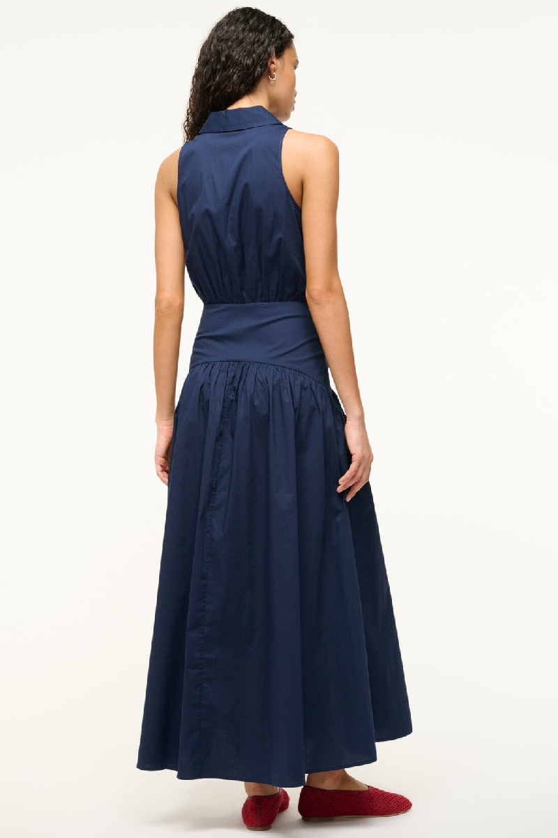 ワンピース STAUD Woman Dress Blue R25S2206GS NVY Staud - Romy Dress