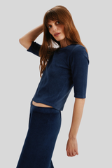 Suzie Kondi - Corfu Elbow Sleeve - NAVY