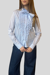 TWP - Connor Ruffle Shirt - BABYBLUE