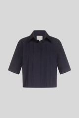 TWP - Short Lived Placket W Cherry Pleats - MIDNIGHT