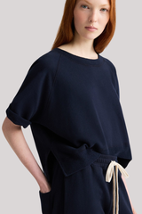 TWP - Slouchy Rolled Tee - MIDNIGHT