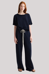 TWP - Slouchy Rolled Tee - MIDNIGHT