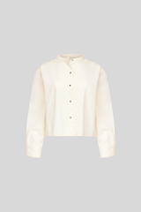 TWP - Stand Collar Cut Off - WHITE