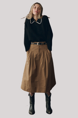 The Great - The Crochet Collar Pullover - BLKSFWHT