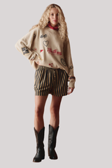 The Great - The Embroidered Pullover - CREAM