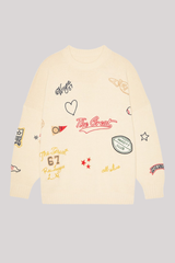 The Great - The Embroidered Pullover - CREAM