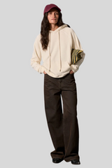 The Great - The Fleece Pullover Hoodie - WASHWHT