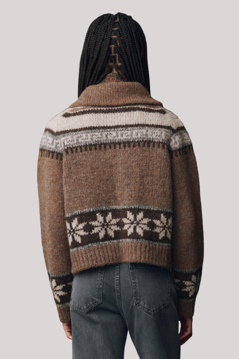 【新品タグ付】23AW　Nordic Collage Knit Cardigan The Great - The Nordic Scholar Cardigan