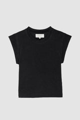 The Great - The Peak Shoulder Tee - ALMBLACK