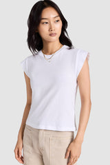 The Great - The Peak Shoulder Tee - TRUWHITE