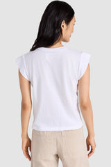 The Great - The Peak Shoulder Tee - TRUWHITE