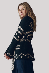 The Great - The Reversible Shepherd Cardigan - NVYCREAM