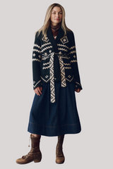 The Great - The Reversible Shepherd Cardigan - NVYCREAM