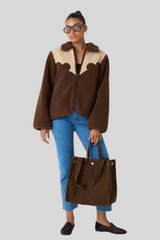 The Great - The Reversible Western Yoke Pasture Jacket - BRWWCREA