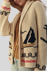 The Great - The Sailboat Lodge Cardigan - CREAM