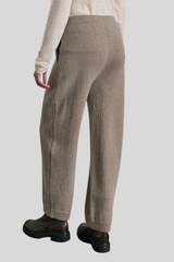 Transit - Comfort Fit Jogger Trousers - CLAY