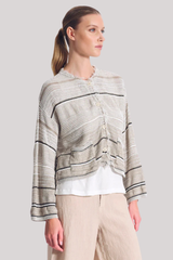 Transit - Patterned Knit Jacket - SAND