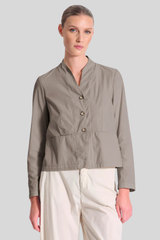 Transit - Stretch Poplin Jacket - TAUPE