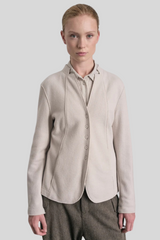 Transit - V-Neck Double-Faced Jacket - MLK/BEIG