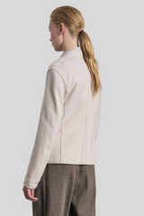 Transit - V-Neck Double-Faced Jacket - MLK/BEIG