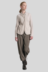 Transit - V-Neck Double-Faced Jacket - MLK/BEIG