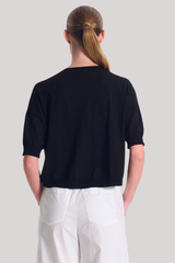 Transit - Wide-Fitting Cardigan - BLACK