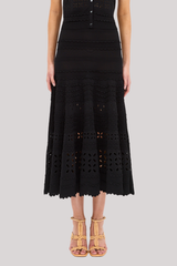 Ulla Johnson - Annisa Eyelet Skirt - NOIR