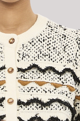 Ulla Johnson - Cecilia Long Sleeve Cardigan - SCALLOP
