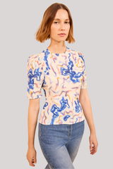 Ulla Johnson - Corine Ss Silk Top - PRISM