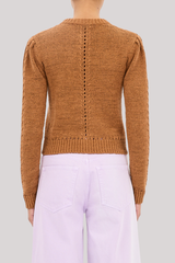 Ulla Johnson - Delphina Long Sleeve Cardigan - UMBER