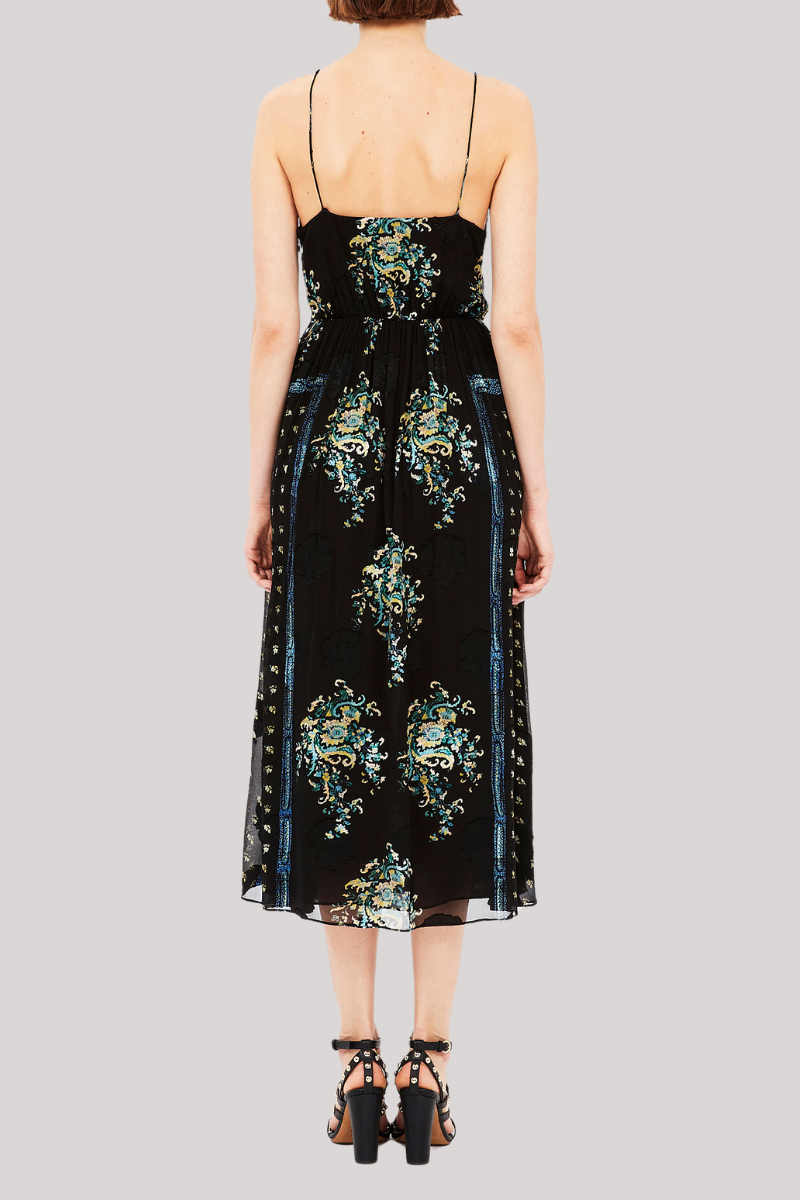 ワンピース ULLA JOHNSON Midi Dress Abigail Dress - Odessa Botanical Cotton Midi Dress - Ulla