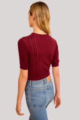 Ulla Johnson - Gemma Puff Sleeve Top - CLARET