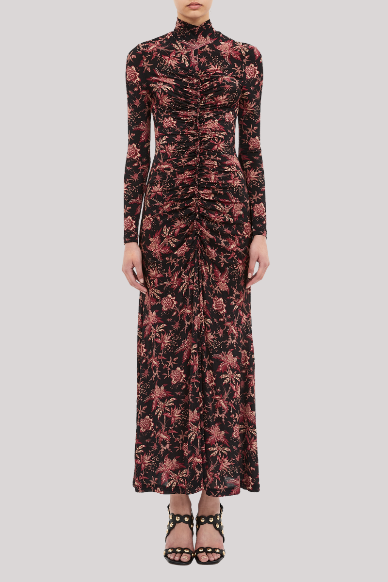 Ulla Johnson - Ida Long Sleeve Ruched Turtleneck Dress Ulla Johnson - Ida Long Sleeve Ruched Turtleneck Dress
