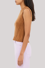 Ulla Johnson - Priscilla Knit Top - UMBER