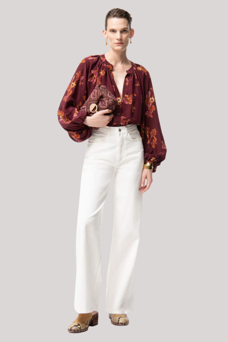 Blouse En Soie Vanessa Bruno - Taille 40 - Occasion Très Bon état - Couleur Kaki