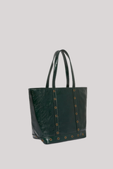 Vanessa Bruno - Leather M Zipped Cabas Tote - FORET